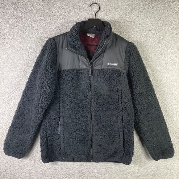 Columbia Interpass Full Zip Fleece Womens Size Medium Black‎ Jacket Outdoor - Picture 3 of 10